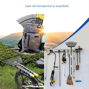 Greblă pentru iarbă și frunze, cu dinți din sârmă de oțel, în stoc pentru grădină