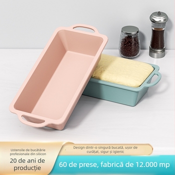 Formă dreptunghiulară din silicon cu inel din oțel, rezistentă la temperaturi înalte, demoldare ușoară și curățare facilă