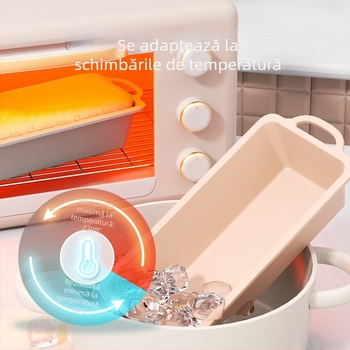 Formă dreptunghiulară din silicon cu inel din oțel, rezistentă la temperaturi înalte, demoldare ușoară și curățare facilă