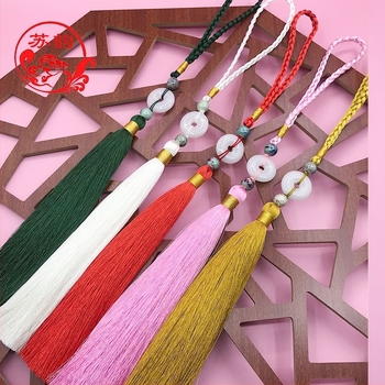 Pandantiv din poliester cu ciucuri, accesoriu pentru mașină și decor de casă