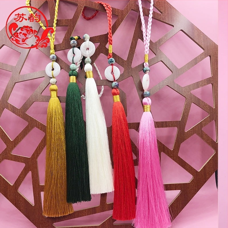 Pandantiv din poliester cu ciucuri, accesoriu pentru mașină și decor de casă