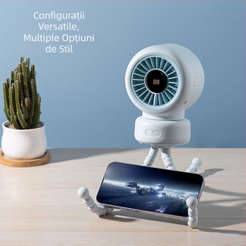 Ventilator USB în formă de caracatiță pentru căruciorul bebelușului, oscilant, portabil, pentru camping în aer liber