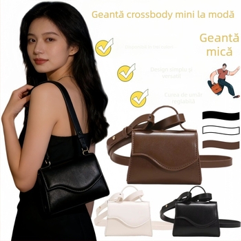 Geantă crossbody mini, modernă și simplă pentru femei, potrivită pentru călătorii, geantă de umăr stilată, husă pentru ruj