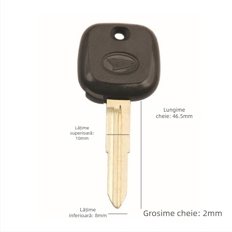 Carcasă pentru cheie Daihatsu pentru modificarea cheii secundare, model B-198, carcasă din nylon cu nucleu din cupru alb
