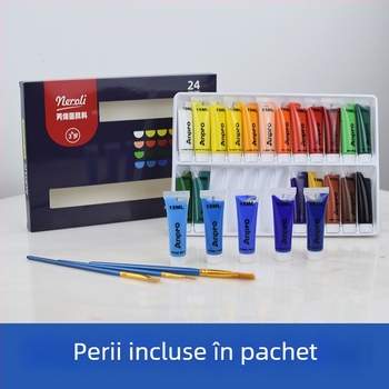 Neroli Floare de portocal 24 de culori - set de vopsea acrilică pentru copii — pictură DIY pe pietre și haine