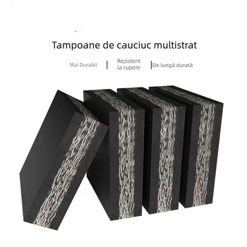 Placă din cauciuc industrial cu amortizare a şocurilor, strat textil şi suprafaţă antiderapantă, durabilă