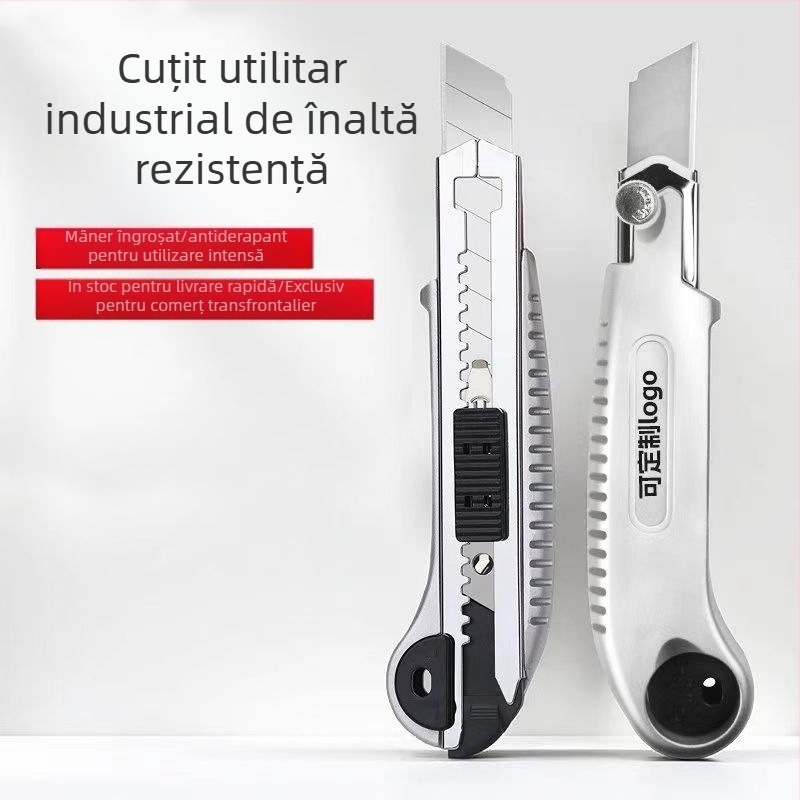 012 Set de cinci cuțite utilitare mari pentru uz industrial, deschizător de colete, cuțit multifuncțional, cuțit pentru tapet