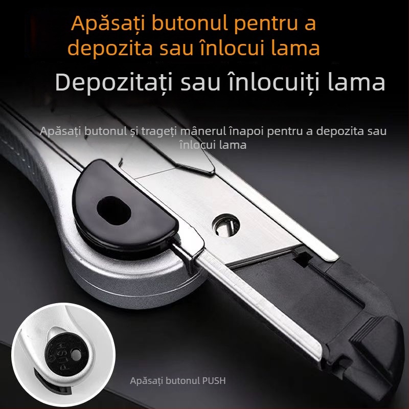 012 Set de cinci cuțite utilitare mari pentru uz industrial, deschizător de colete, cuțit multifuncțional, cuțit pentru tapet