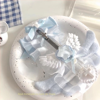 Cuțit de desfacere ambalaje, realizat manual, temă Sea Salt Bubble Water, stil INS, design acuarelă drăguț