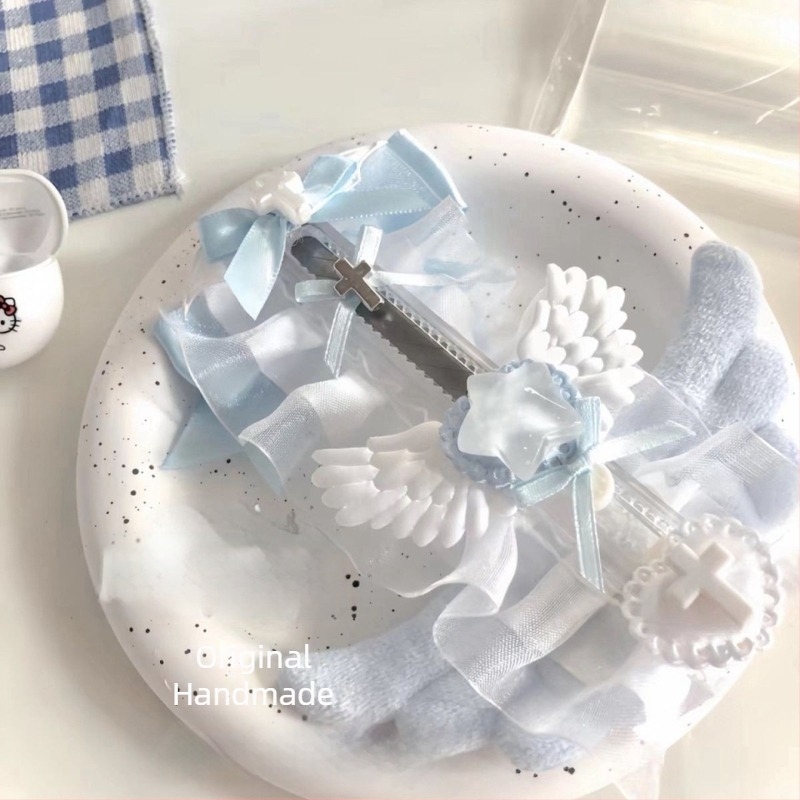 Cuțit de desfacere ambalaje, realizat manual, temă Sea Salt Bubble Water, stil INS, design acuarelă drăguț