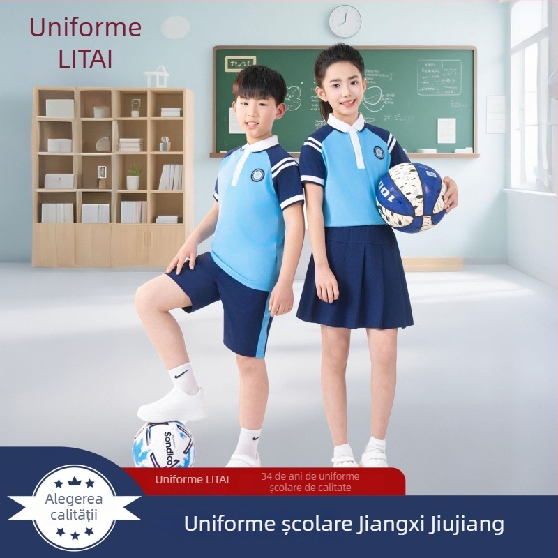 Litai uniforme școlare unificate pentru elevi din învățământul primar și gimnazial — set primăvară-ș toamnă- vară pentru clasele junior și senior, uniformă de clasă.