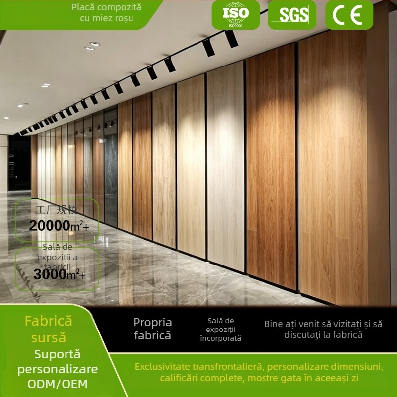 Panouri PVC pentru perete cu textură lemn, panouri de fațadă personalizabile, panouri pentru montaj DIY, panouri decorative interioare rezistente la lovire, panouri impermeabile din cristal de carbon