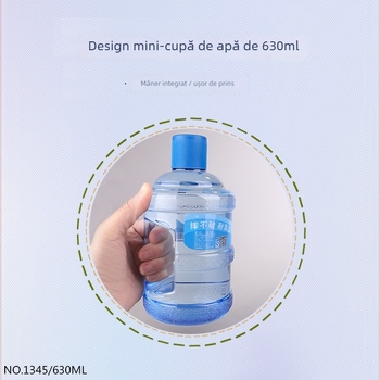 Cana mini găleată creativă, din plastic, cu capacitate mare, drăguță și portabilă pentru copii și elevi, rezistentă la cădere și practică.
