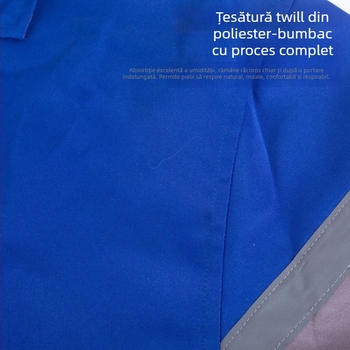 Palton de lucru lung, cu blocuri de culoare, protecție împotriva prafului, uniformă de atelier, imprimare personalizabilă, mâneci lungi