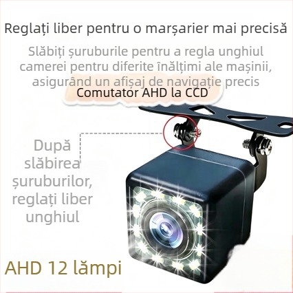 Cameră HD pentru mers înapoi cu 12 LED-uri, CVBS, 720x480, pentru mașină 12V
