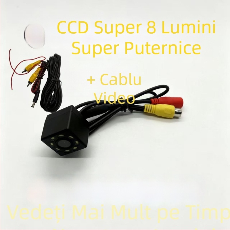Cameră HD pentru mers înapoi cu 12 LED-uri, CVBS, 720x480, pentru mașină 12V