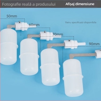 Valvă cu bilă 2-puncte, montaj superior vertical pentru distribuție apă, supapă cu plutitor pentru purificator de apă, plutitor mic, conectare rapidă din cupru pentru purificator