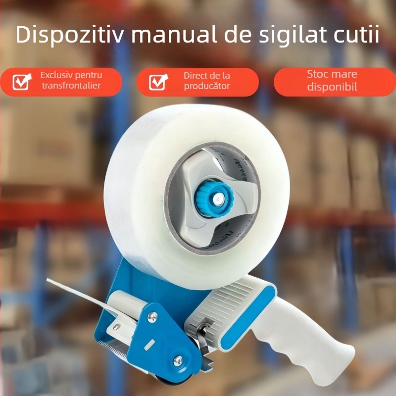 Sigiliu manual din metal pentru carton, dispenser de bandă de 2 inch
