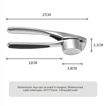 Presa de usturoi din aliaj de zinc și decojitor de usturoi – Instrument de bucătărie manual, design minimalist modern