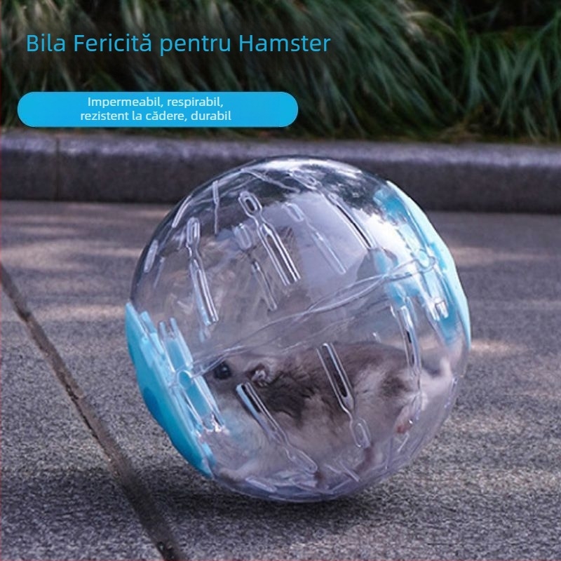 Jucărie pentru hamster: minge de alergare, roată cu suport pentru animale mici - minge de exercițiu, minge rulantă pentru combaterea plictiselii