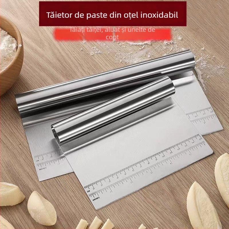 Cuțit-șpală mare din oțel inoxidabil pentru aluat, prăjituri și tăierea tățeilor de orez – ustensilă de bucătărie