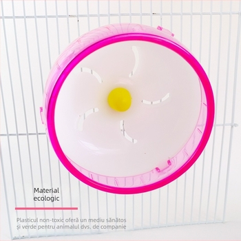 Roată silențioasă pentru hamster, cu minge de exercițiu, model nou