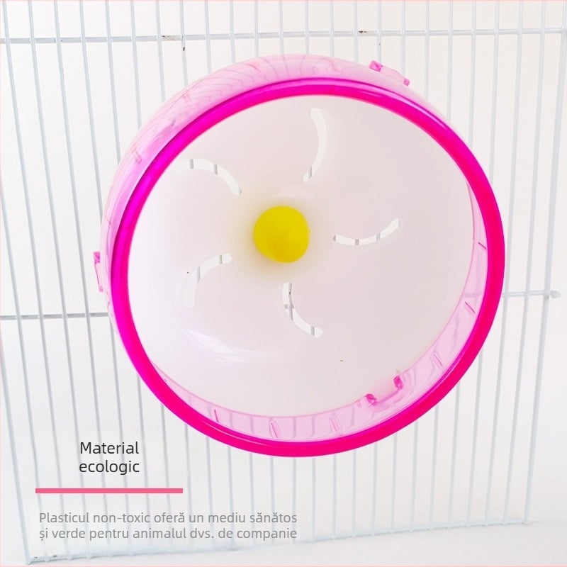 Roată silențioasă pentru hamster, cu minge de exercițiu, model nou
