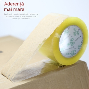 Bandă de ambalare de 7 cm pentru cutii, bandă transparentă de sigilare, film BOPP, aderență puternică, lungime 110–300 m