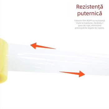 Bandă de ambalare de 7 cm pentru cutii, bandă transparentă de sigilare, film BOPP, aderență puternică, lungime 110–300 m