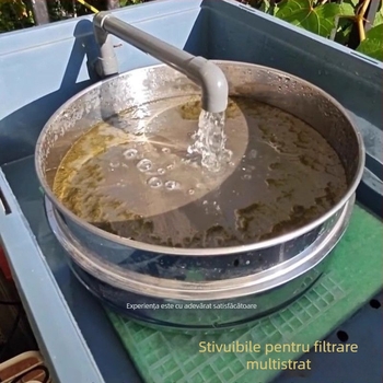 Filtru circular din oțel inoxidabil ultrafin pentru acvariu și iaz