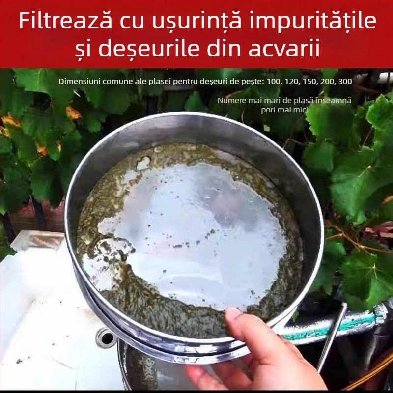 Filtru circular din oțel inoxidabil ultrafin pentru acvariu și iaz