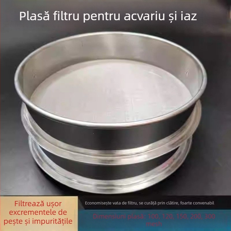 Filtru circular din oțel inoxidabil ultrafin pentru acvariu și iaz