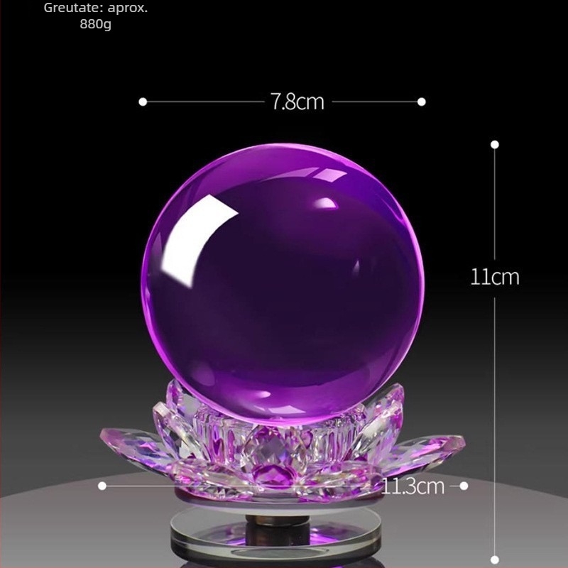 Ornament din cristal de înaltă calitate, în formă de floare de lotus, pentru decor interior; potrivit pentru sufragerie, suport TV, hol și dulap de vin.