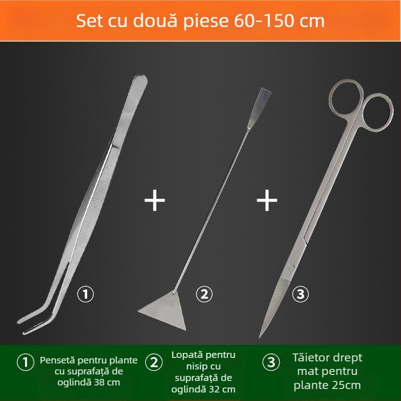 Unealtă de curățare pentru acvariu, pereți interiori, fără colțuri moarte, perie pentru îndepărtarea algelor, mâner lung
