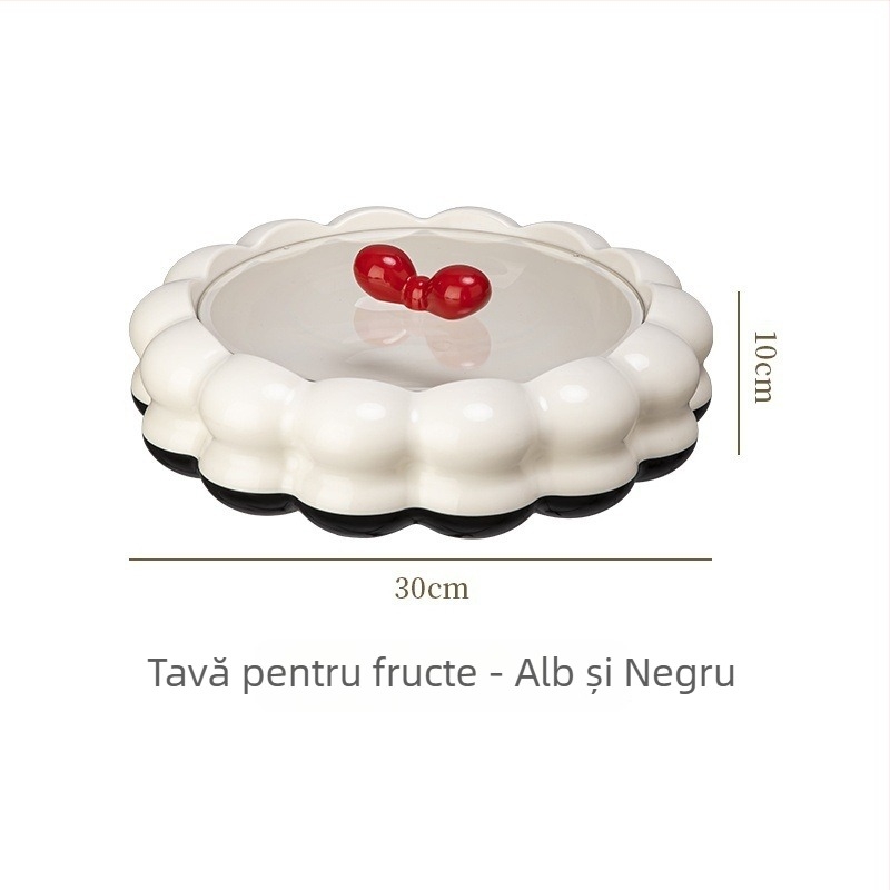 Tavă pentru fructe pentru uz casnic, măsuța de cafea din living, tavă pentru fructe uscate și bomboane cu compartimente, cutie de depozitare