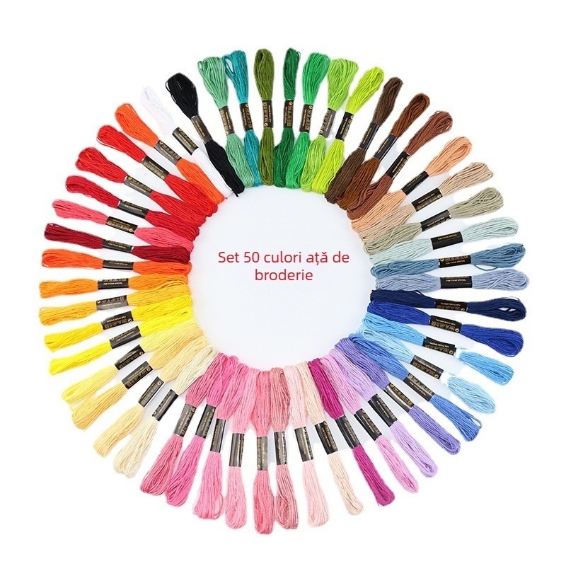 Set de fire pentru broderie încrucișată: 50 de nuanțe și 100 de nuanțe, 6 fire, 8 m, fir DIY pentru broderie