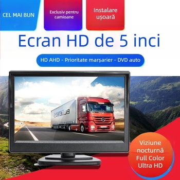 Monitor auto AHD de 5 inch, ecran LCD digital 1080p pentru vedere din spate AC-530XD