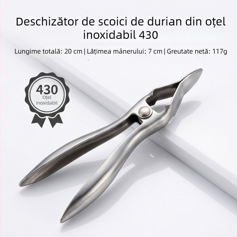 Clipuri pentru fructe din oțel inoxidabil 430, deschidere mare, destinat durianului – tăietor pe jumătate pentru fructe