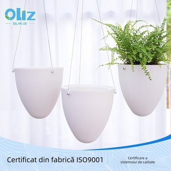 Olinzer ghiveci de flori din plastic, în formă de ou, diametru 10 cm, turnare prin injecție monobloc, durabil.