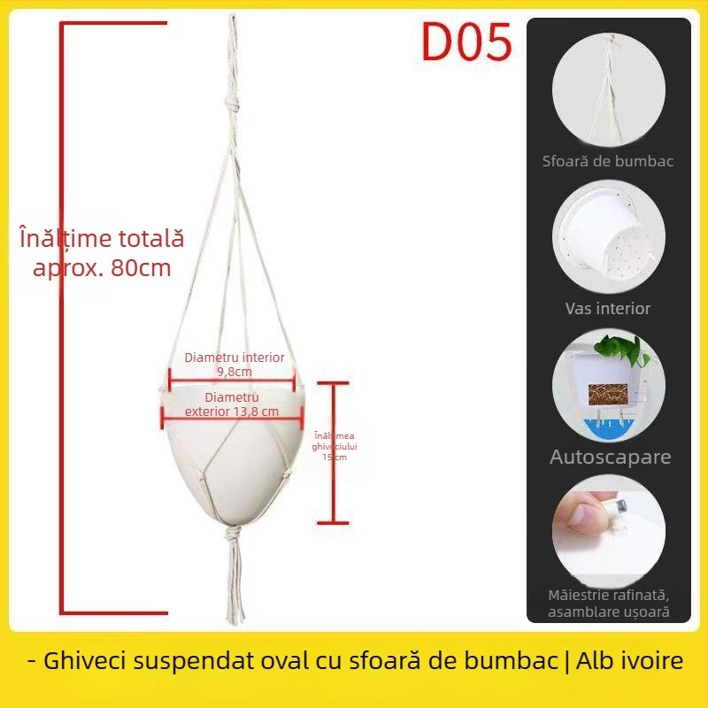 Olinzer ghiveci de flori din plastic, în formă de ou, diametru 10 cm, turnare prin injecție monobloc, durabil.