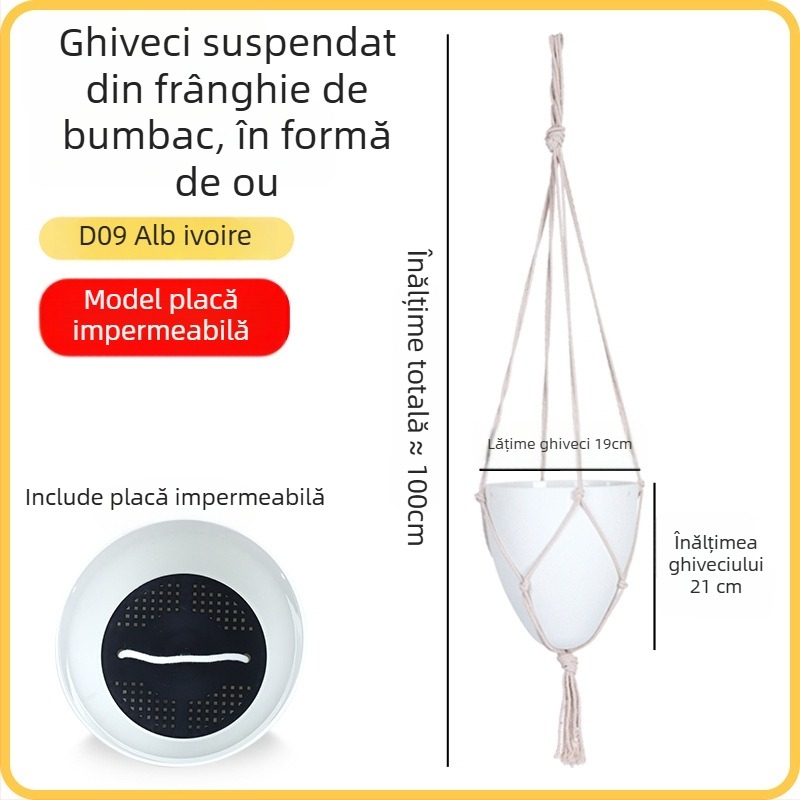 Olinzer ghiveci de flori din plastic, în formă de ou, diametru 10 cm, turnare prin injecție monobloc, durabil.