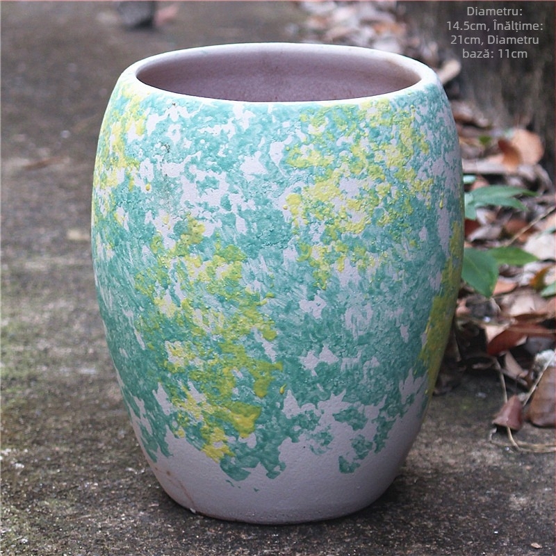 Ghiveci ceramic Yixing din lut purpuriu, pentru uz casnic, pentru suculente și bougainvillea, diametru mare, ceramică grosieră, lux discret