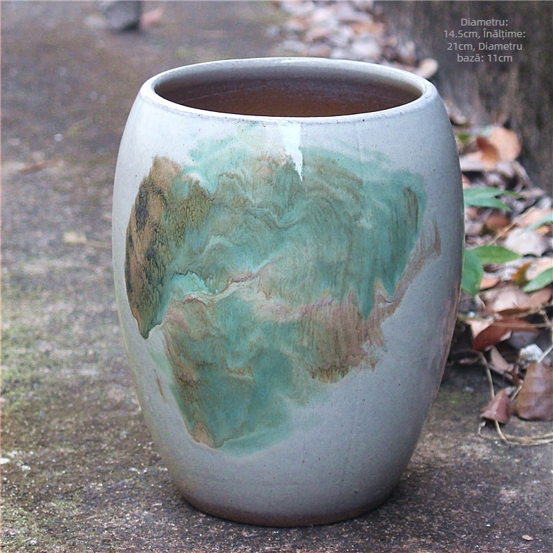 Ghiveci ceramic Yixing din lut purpuriu, pentru uz casnic, pentru suculente și bougainvillea, diametru mare, ceramică grosieră, lux discret