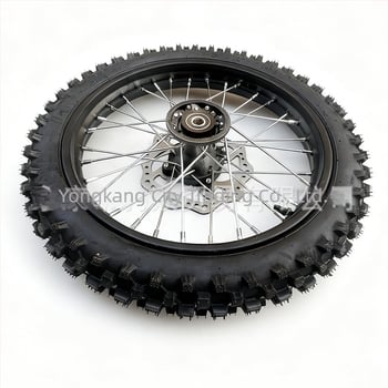 Roata spate cu ansamblu de butuc pentru motociclete off-road, dimensiune 60/100-14 inci, nucleu tambur întărit și disc C