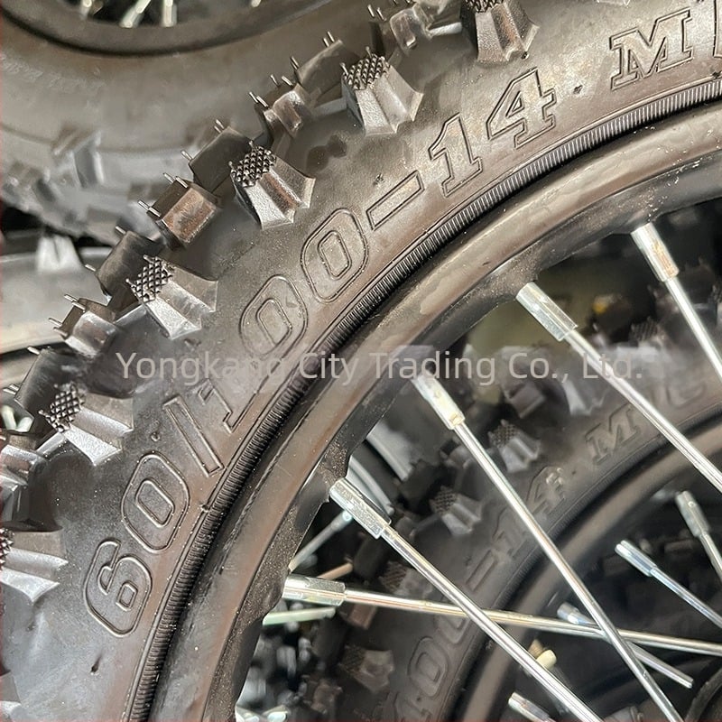 Roata spate cu ansamblu de butuc pentru motociclete off-road, dimensiune 60/100-14 inci, nucleu tambur întărit și disc C