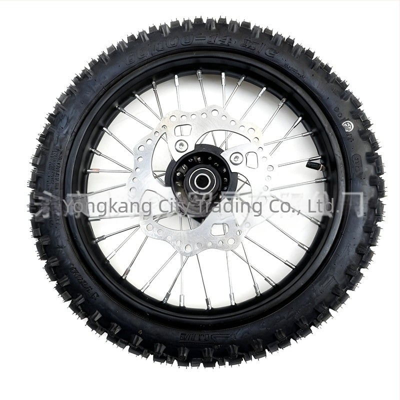 Roata spate cu ansamblu de butuc pentru motociclete off-road, dimensiune 60/100-14 inci, nucleu tambur întărit și disc C