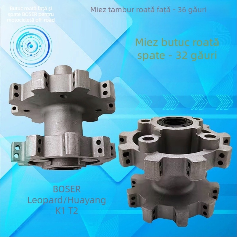 Motocicletă off-road BSE Cheetah Huayang K1 T2 – butuc frontal Drum Core, butuc posterior Drum Core