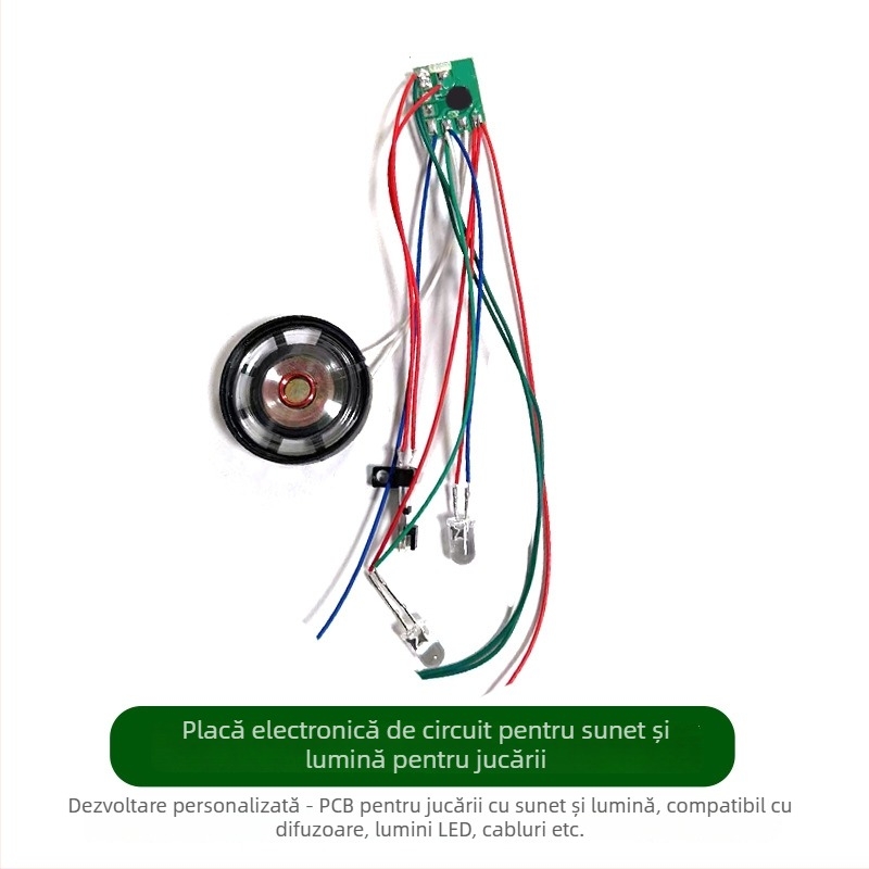 Robot de jucărie cu placă de circuite vocale și sunete de animale (pisică, câine, dinozaur), pistol laser, soluție PCBA și dezvoltare IC