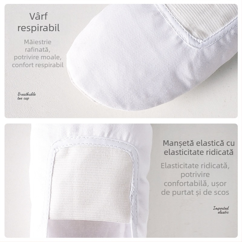 Pantofi de dans de interior pentru fete, vară, talpă moale – scenă, balet, dans modern și yoga