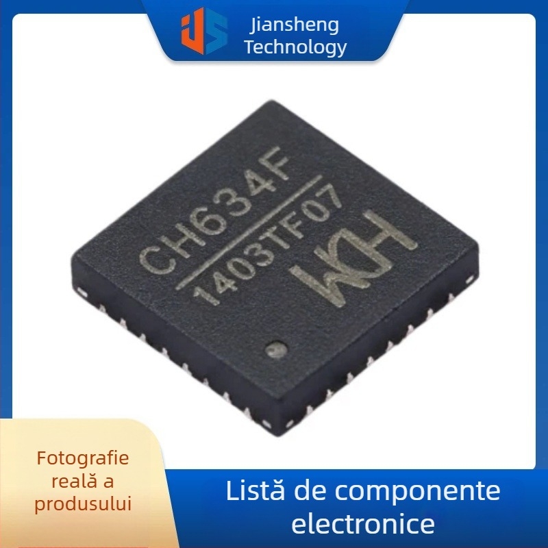 CH634F QFN-32, alimentare duală, controller hub USB 3.0 industrial, 4 porturi